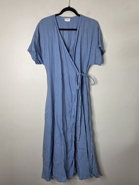 Linen Handmade Studio Short Sleeve 2-Pockets Dress